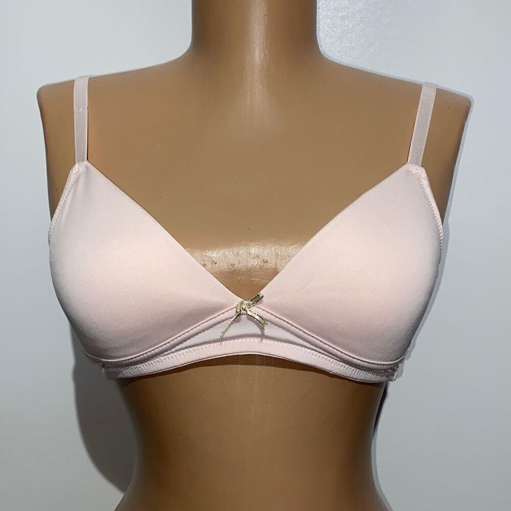 Nicole Miller NY Women's Pink Lightly Lined Padded Wire Free Bra Size 34A